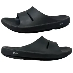 OOFOS Ooahh Slide Recovery Comfort Sandal Black  Men's 13 Excellent Condition