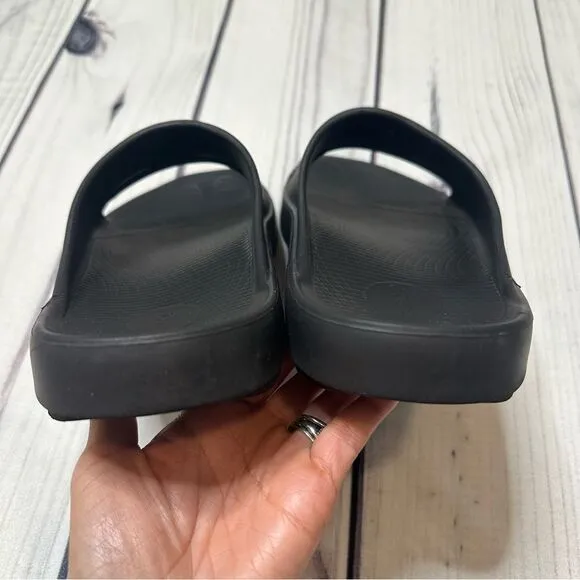 OOFOS Ooahh Slide Recovery Comfort Sandal Black  Men's 13 Excellent Condition