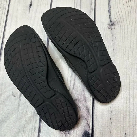 OOFOS Ooahh Slide Recovery Comfort Sandal Black  Men's 13 Excellent Condition