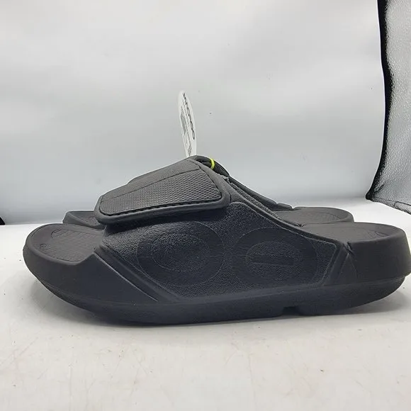 OOFOS OOahh Sport Flex Womens 6 Black Slide Recovery Sandals Lightweight Comfort