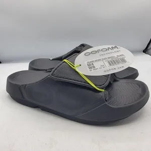 OOFOS OOahh Sport Flex Womens 6 Black Slide Recovery Sandals Lightweight Comfort