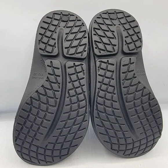 OOFOS OOahh Sport Flex Womens 6 Black Slide Recovery Sandals Lightweight Comfort