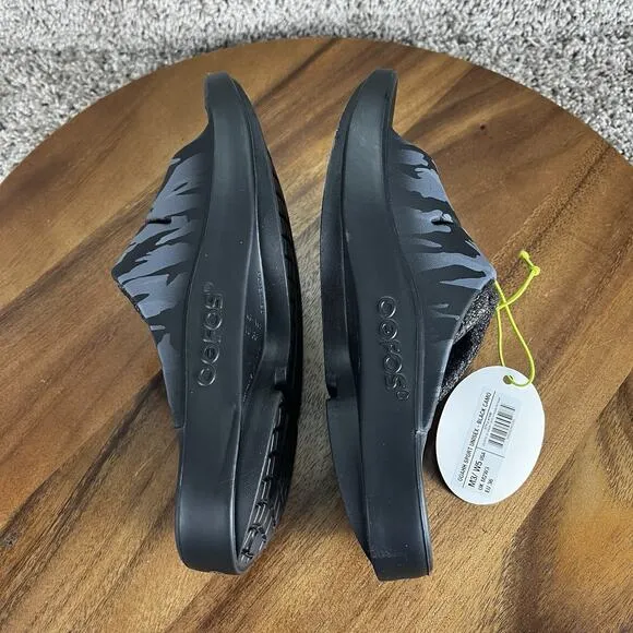 Oofos Ooahh Sport Flex Womens Size 5 Recovery Slides Sandals Camo Gray Black