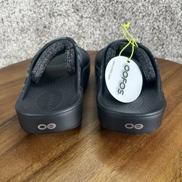 Oofos Ooahh Sport Flex Womens Size 5 Recovery Slides Sandals Camo Gray Black