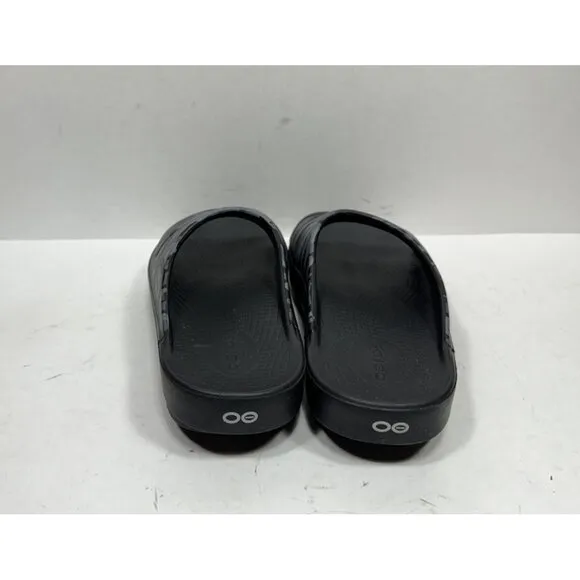 Oofos Ooahh Sport Flex Womens Size 9 Recovery Slides Sandals Camo Gray Black