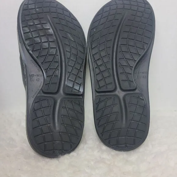 Oofos OOahh Sport Flex Mens Slide Size 9 Recovery Sandals Black