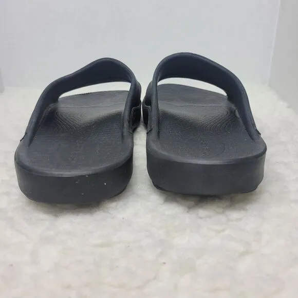 Oofos OOahh Sport Flex Mens Slide Size 9 Recovery Sandals Black