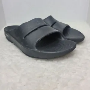 Oofos OOahh Sport Flex Mens Slide Size 9 Recovery Sandals Black