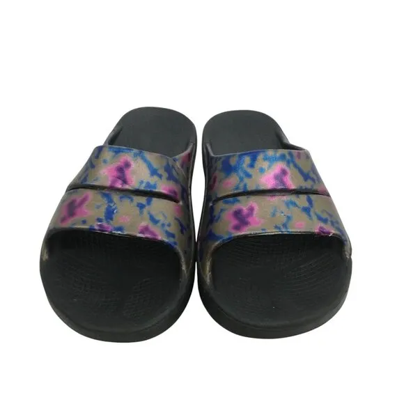 Oofos Ooahh Sport Slide Sandals Size EU 40 M 7 W 9 Kaleidoscope Recovery