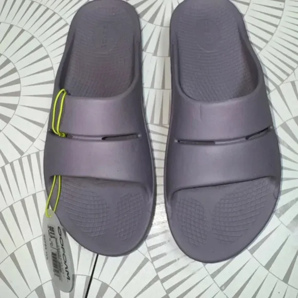 Oofos Ooahh Women's Size 13 Men’s Size 11 Recovery Slip On Slide Sandals Mauve