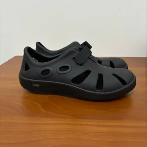 Oofos Oocandoo Recovery Sandals Fisherman Black Mens Size 11 Unisex