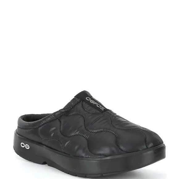 Oofos Oocoozie Thermo Mule NEW Mens Size 11.5 Black Casual Slip On Shoes $120