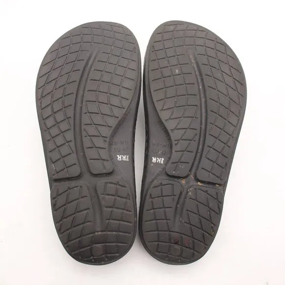 Oofos Oolala Men's 9 Women's 11 Recovery Flip Flop Thong Sandals Black