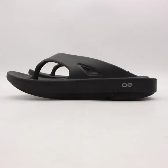 Oofos Oolala Men's 9 Women's 11 Recovery Flip Flop Thong Sandals Black