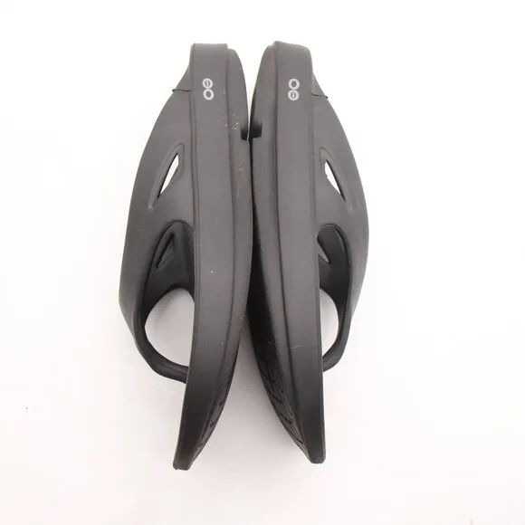 Oofos Oolala Men's 9 Women's 11 Recovery Flip Flop Thong Sandals Black