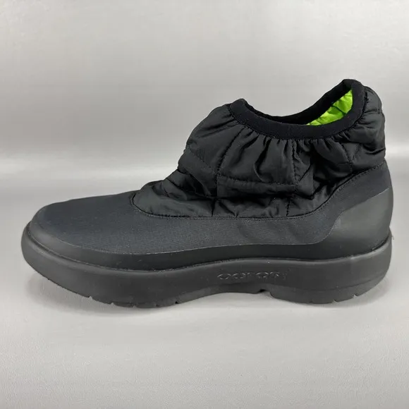 Oofos OOmg Bootie Mens Size 10 Boots Black Shoes Ankle Recovery Pull On Nylon