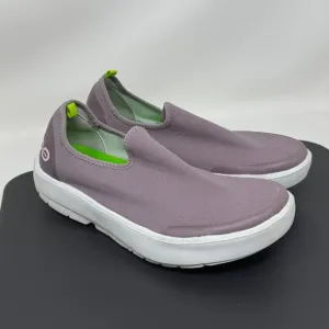 OOFOS OOmg eeZee Low - White/ Mauve- Women’s Slip On Recovery Shoes Size US 8
