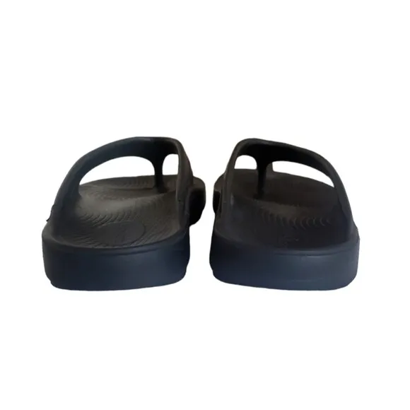 OOFOS Ooriginal Black Recovery Thong Flip Flop Sandals Slide Men's Size 9