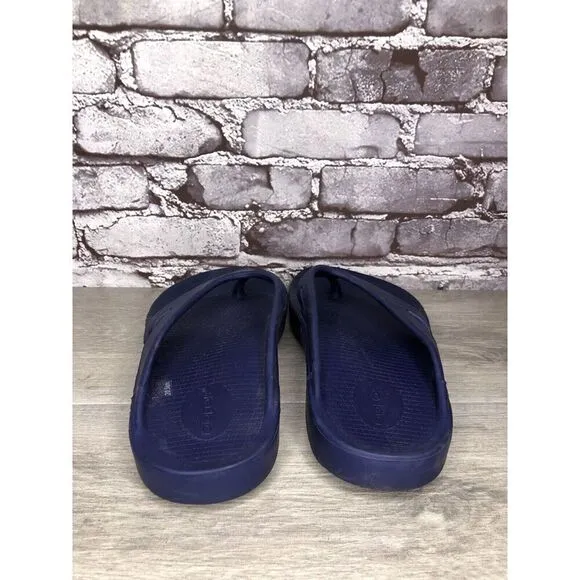 OOFOS OOriginal Navy Blue Lightweight Recovery Flip Flops Sandals Men 42EU/9M US