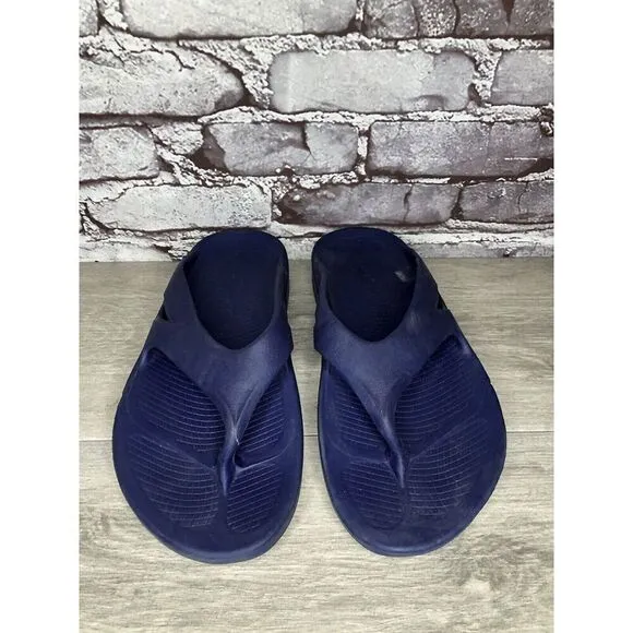 OOFOS OOriginal Navy Blue Lightweight Recovery Flip Flops Sandals Men 42EU/9M US
