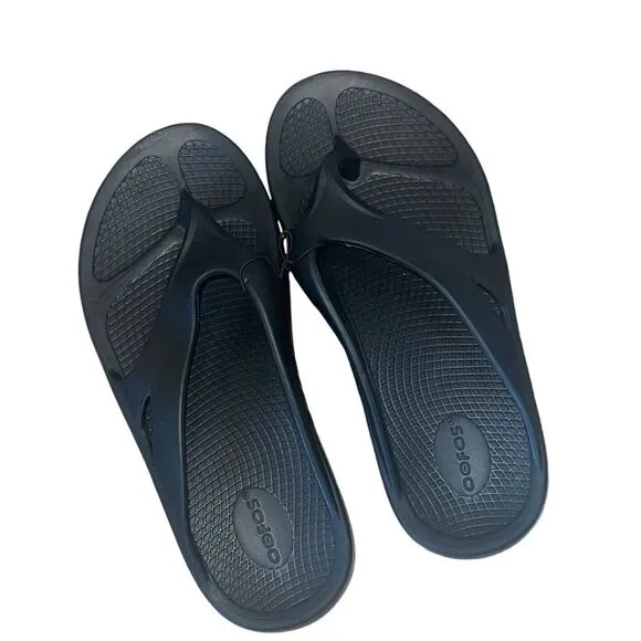 OOFOS Ooriginal Recovery Comfort Flip Flop Men Size 8 Women Size 10 EU 41 Black
