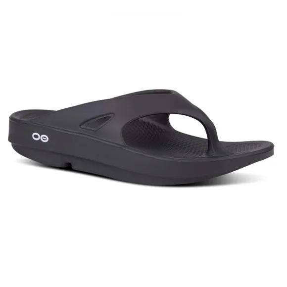 OOFOS OOriginal Recovery Flip Flop Sandals Black Unisex Size 8 Men 10 Wo…