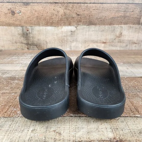 OOfos OOriginal Recovery Slide Men's Size 10 EU 43 Black Comfort Casual Sandals