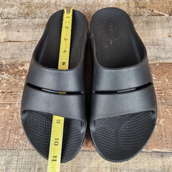 OOfos OOriginal Recovery Slide Men's Size 10 EU 43 Black Comfort Casual Sandals
