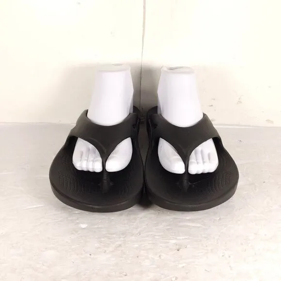 OOFOS OOriginal Recovery US M8 /W10 Black Lightweight Thong Flip Flop Sandals