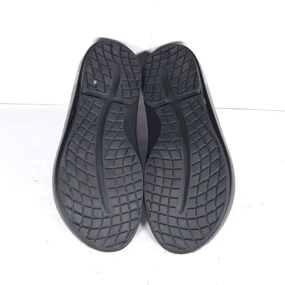OOFOS OOriginal Recovery US M8 /W10 Black Lightweight Thong Flip Flop Sandals