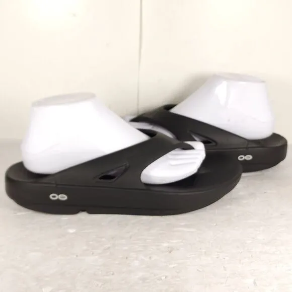 OOFOS OOriginal Recovery US M8 /W10 Black Lightweight Thong Flip Flop Sandals
