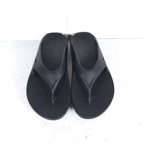 OOFOS OOriginal Recovery US M8 /W10 Black Lightweight Thong Flip Flop Sandals