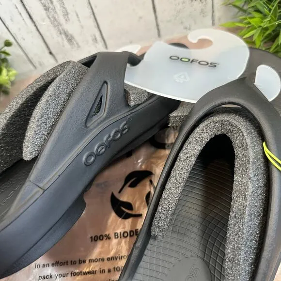 Oofos Ooriginal Unisex Black Recovery Sandals Size M9/W11
