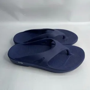 OOFOS Original Blue Recovery Slide Thong Casual Comfort‎ Sandals Size M10 W12