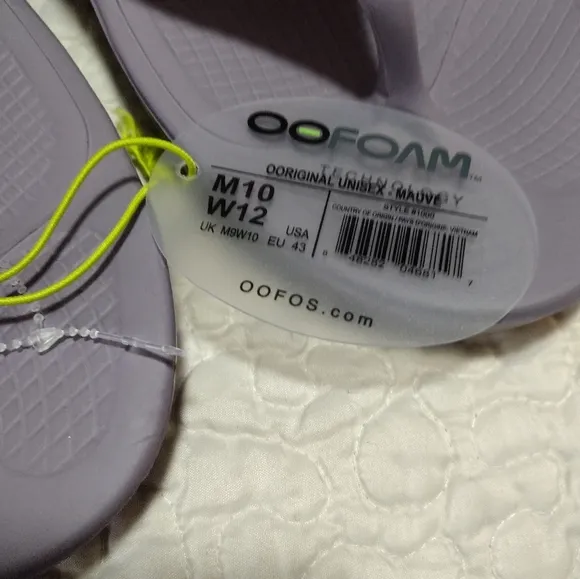 Oofos Original Unisex Recovery Sandals Mauve Men's US 10 EU 43 Women’s 12 NWT