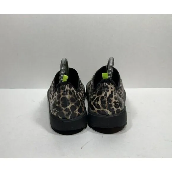 Oofos OOmg eeZee Low Shoes Slip On Cheetah Black Recovery Sneaker Women’s Sz 7.5
