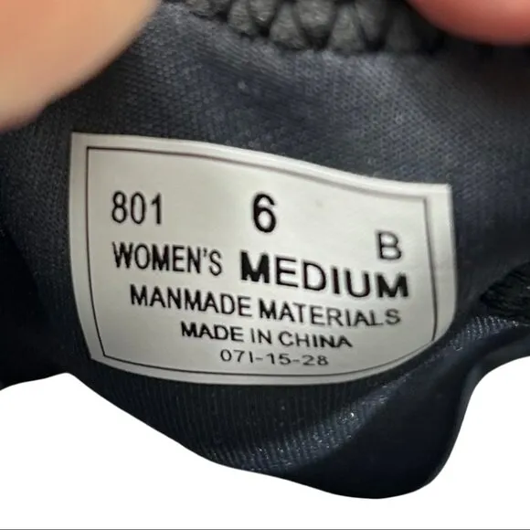 OrthoFeet Black Maui Orthopedic Cushion Adjustable Sandals Size 6