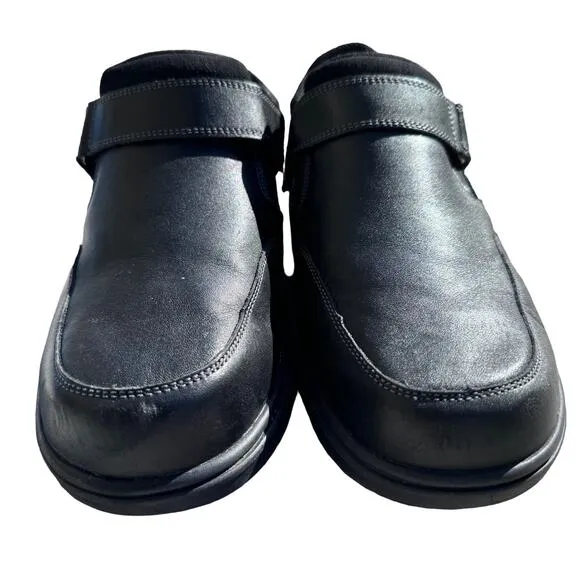 OrthoFeet Zodiac Leather Casual Shoes Orthopedic 511 Black Mens‎ 10 X-Wide (4E)