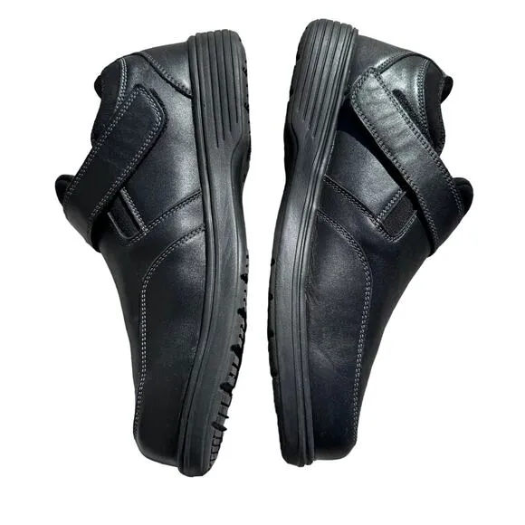 OrthoFeet Zodiac Leather Casual Shoes Orthopedic 511 Black Mens‎ 10 X-Wide (4E)