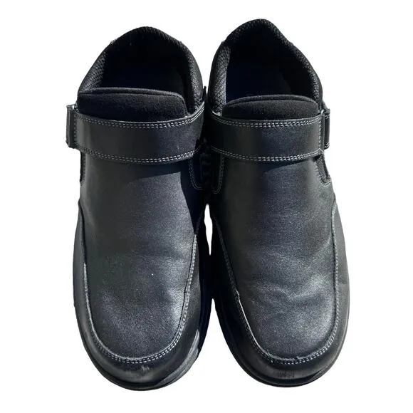 OrthoFeet Zodiac Leather Casual Shoes Orthopedic 511 Black Mens‎ 10 X-Wide (4E)