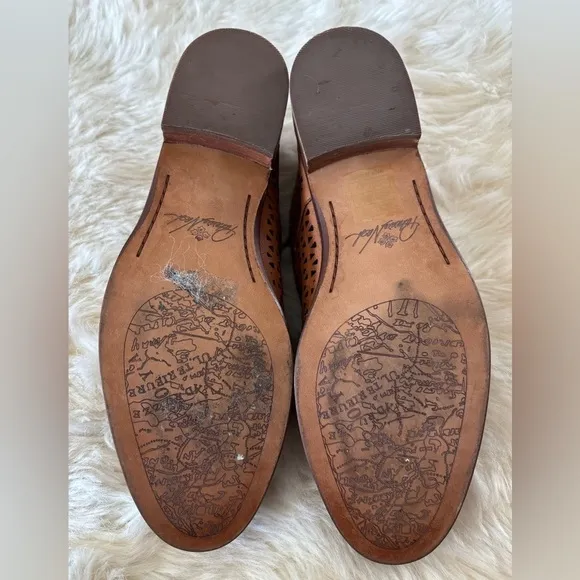 Patricia Nash Catania Perforated Leather Oxfords Loafers Lace Up Shoes