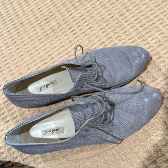 PAUL GREEN Dale Sand Taupe Leather Oxford Lace Up Shoes Women’s Sz UK 6.…