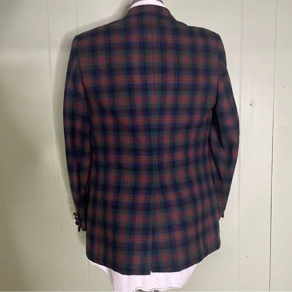 Pendleton Vintage Woolen Mills Virgin Wool Authentic Tartan Plaid Blazer 38R