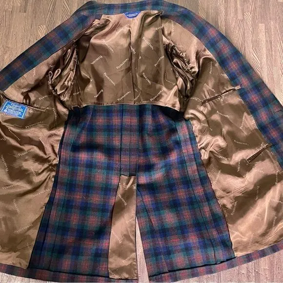 Pendleton Vintage Woolen Mills Virgin Wool Authentic Tartan Plaid Blazer 38R