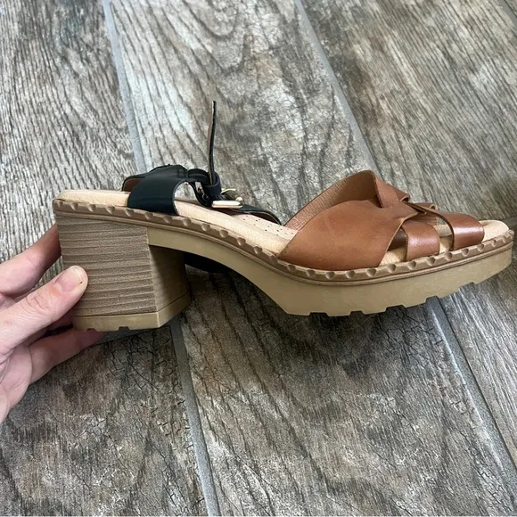 Pikolinos Canarias Sandals, Brown and Black, Women’s Size 38/7.5