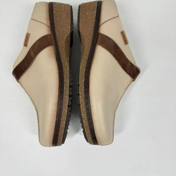 Pikolinos Granada Clogs Marfil Size 38 Cream Brown Comfort Shoes