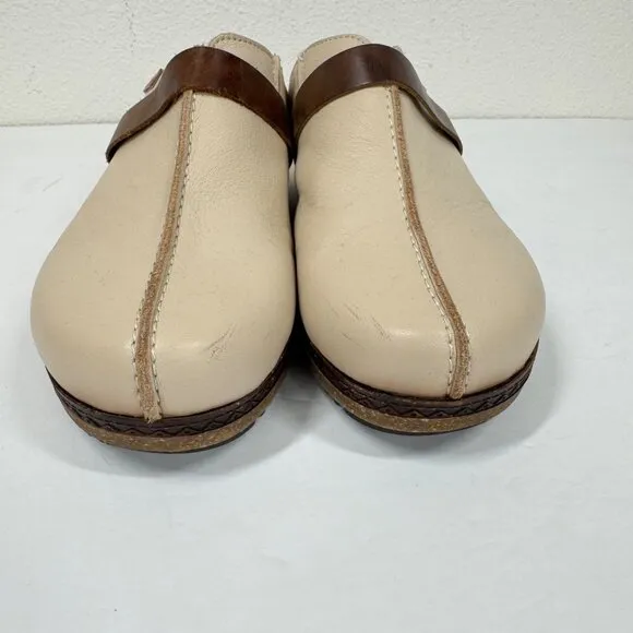 Pikolinos Granada Clogs Marfil Size 38 Cream Brown Comfort Shoes