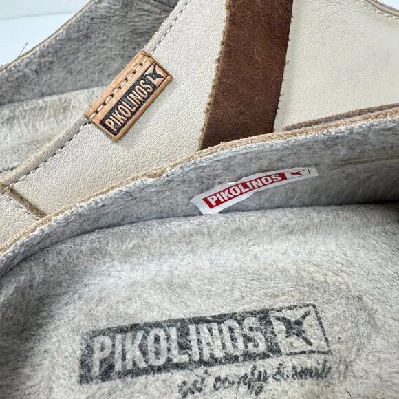 Pikolinos Granada Clogs Marfil Size 38 Cream Brown Comfort Shoes