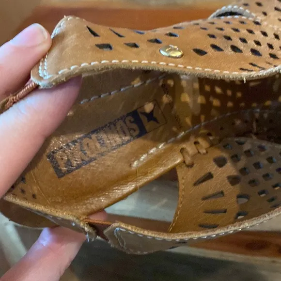 Pikolinos ROMANA Heeled sandals. Lazer cut leather comfort shoe size 38