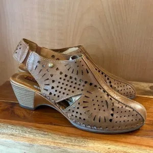 Pikolinos ROMANA Heeled sandals. Lazer cut leather comfort shoe size 38